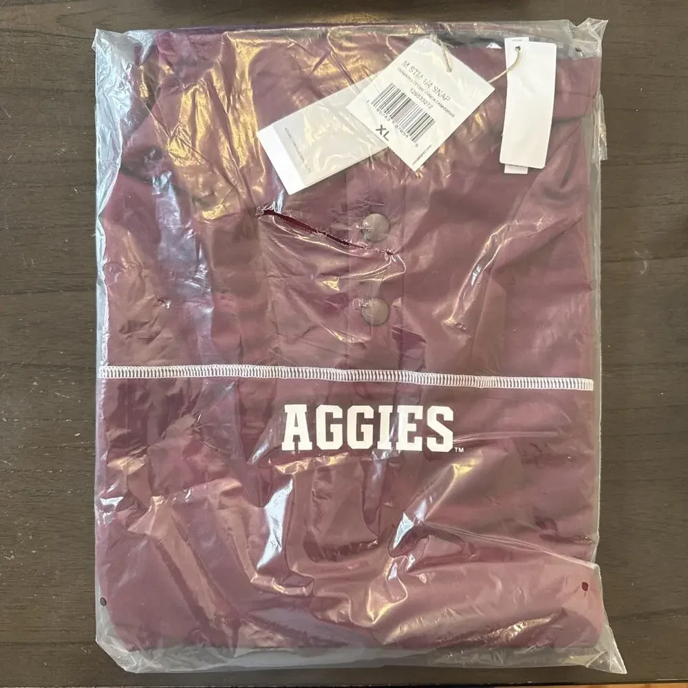 Texas A&M Aggies adidas AEROREADY Knit Quarter-Snap Jacket $80 XL Extra Large